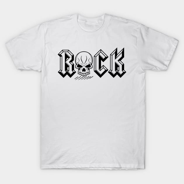 skull rock T-Shirt by ramonagbrl